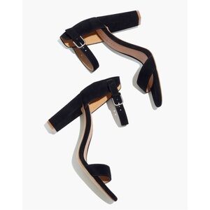 Madewell Lainey Sandal in Black Suede 6.5